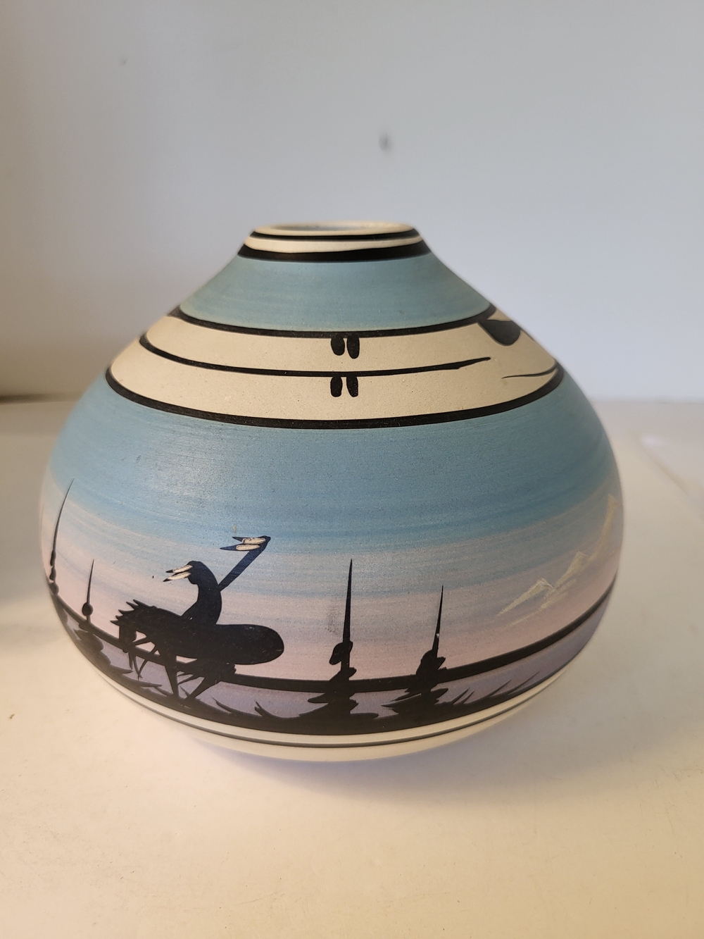 Vintage Judy Blackhorse Cedar Mesa Navajo Pottery End Of The Trail Vase
